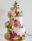 Pink Floral Longevity Cake