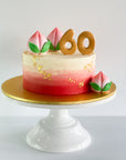 Ombre Red Longevity Cake