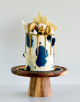 Blue and Gold Sail Cake