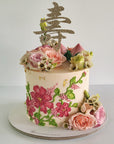 Pink Floral Longevity Cake