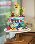 Baby Shark Waves Cake