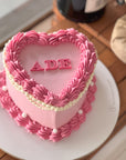 Heart Shaped Vintage Pearl Cake